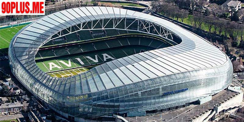 Sân vận động Aviva thuộc Cộng hòa Ireland là nơi diễn ra trận chung kết Cúp C3 Châu Âu mùa giải 2023/2024